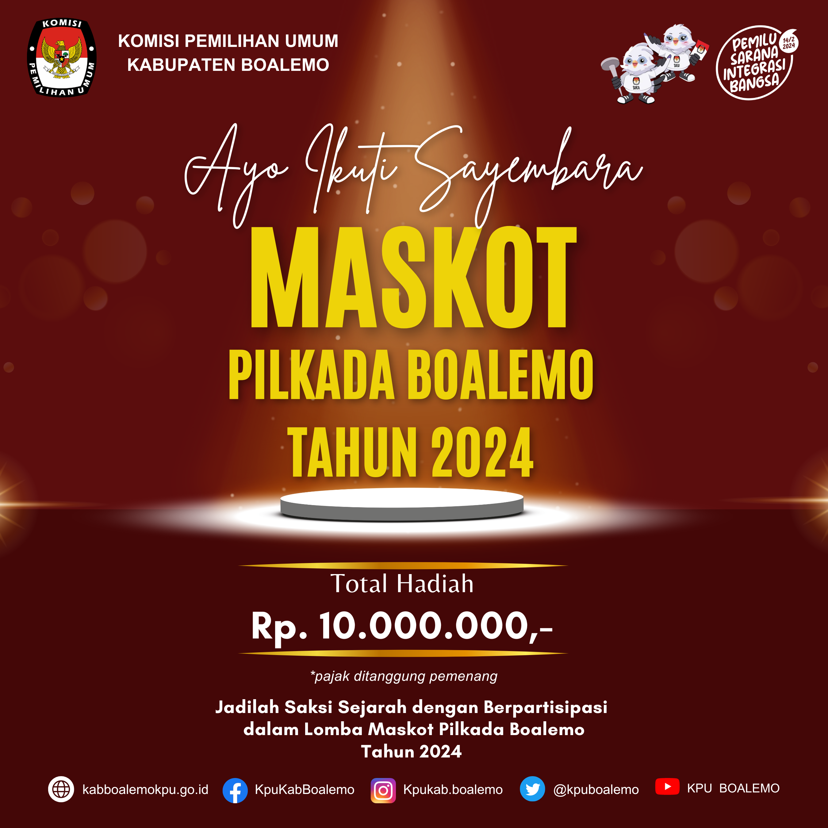 KPU KAB-BOALEMO - Lomba Desain Maskot Pemilihan Bupati dan Wakil Bupati ...